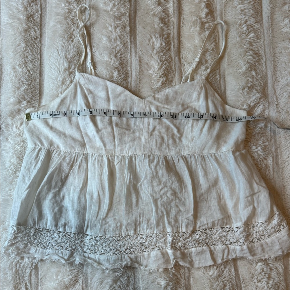 Aerie spaghetti strap white blouse size medium
